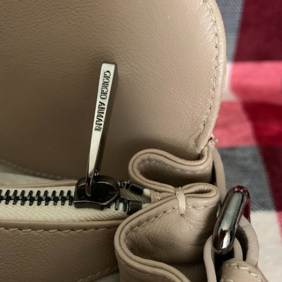 Giorgio Armani Pleated Leather Handbag - Picture 12 of 16